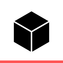 Cube vector icon