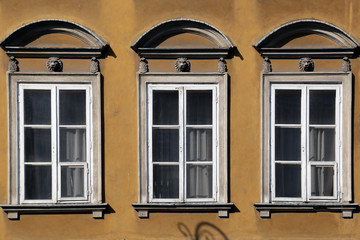 Window decoration of buildings in the old town.