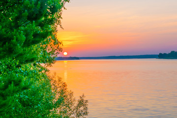 clouds blue sky fishing early in the morning
