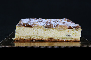 Regional Polish traditional confectionery with cheese, poppy seeds, apple