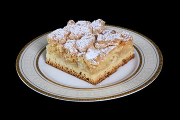 Regional Polish traditional confectionery with cheese, poppy seeds, apple