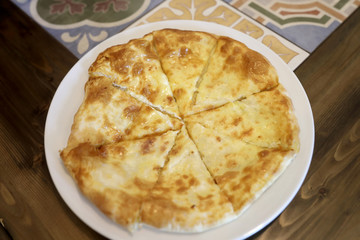Plate with Imeretian khachapuri