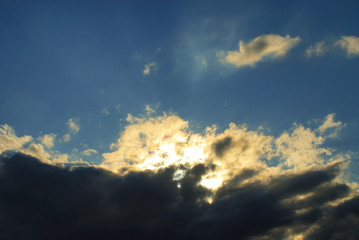 Obraz premium 夕暮れ 空 雲 素材