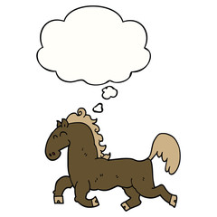 cartoon stallion and thought bubble