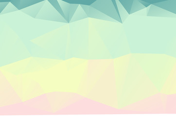Fototapeta premium Light Blue turquise Low poly crystal background. Polygon design pattern. Low poly vector illustration, low polygon background.