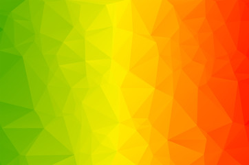 Light green yellow red Low poly crystal background. Polygon design pattern. environment green Low poly vector illustration, low polygon background.