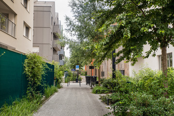 BORDEAUX. Walking through modern  neighborhoods in Bordeaux, France
