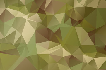 Camouflage Low poly crystal background. Polygon design pattern. Military Low poly vector illustration, low polygon background.