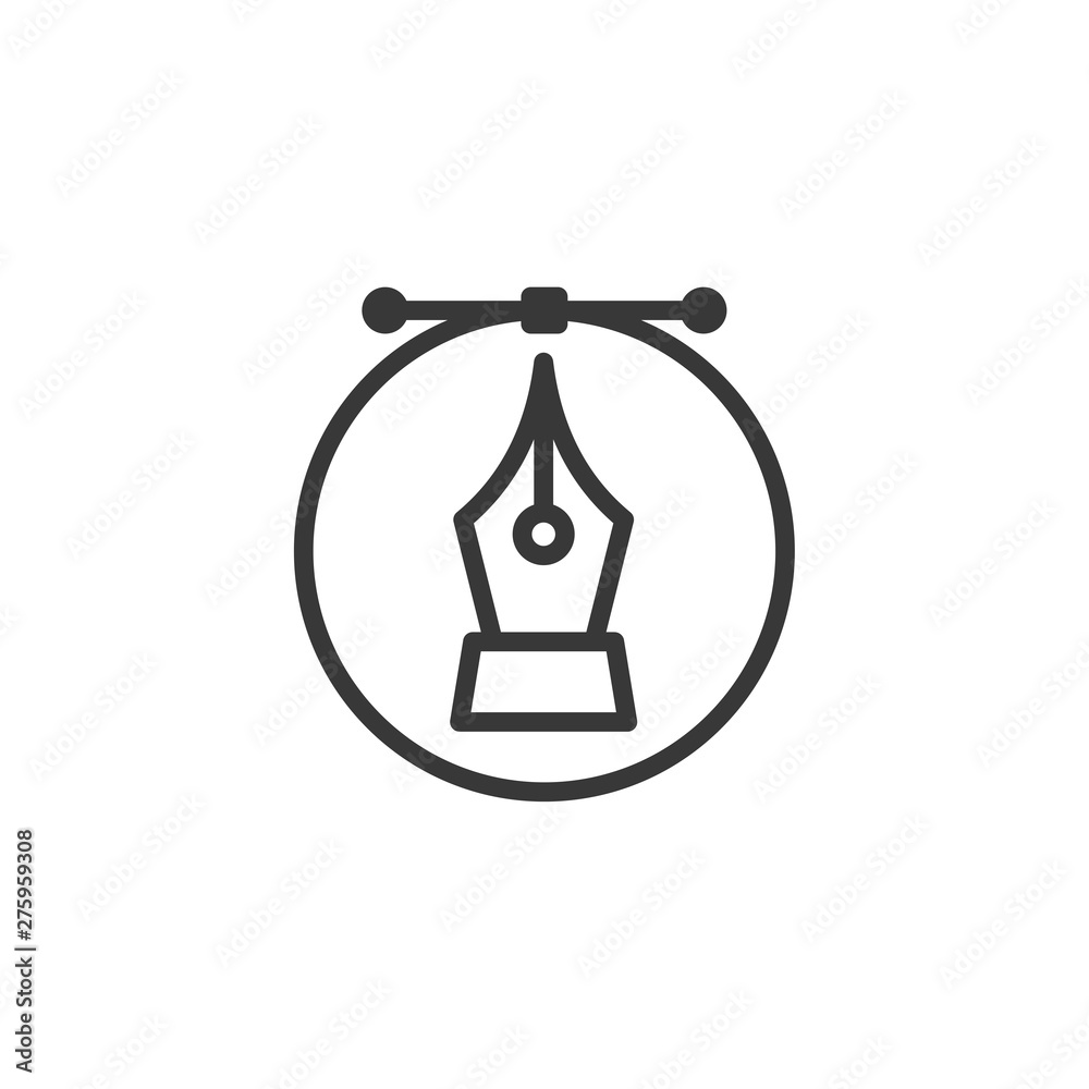 Poster pen tool cursor icon symbol template black color editable. simple logo vector illustration for graph