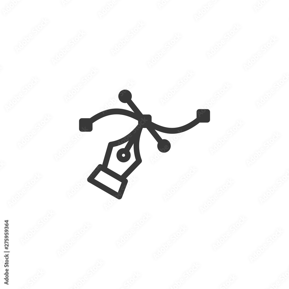Poster Pen tool cursor icon symbol template black color editable. Simple logo vector illustration for graphic and web design.