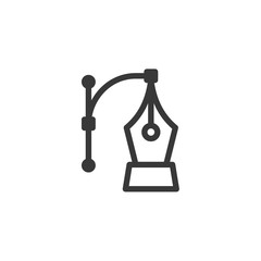 Pen tool cursor icon symbol template black color editable. Simple logo vector illustration for graphic and web design.