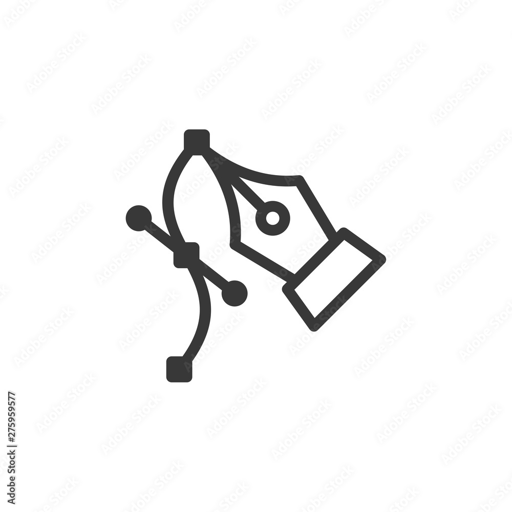 Poster Pen tool cursor icon symbol template black color editable. Simple logo vector illustration for graphic and web design.