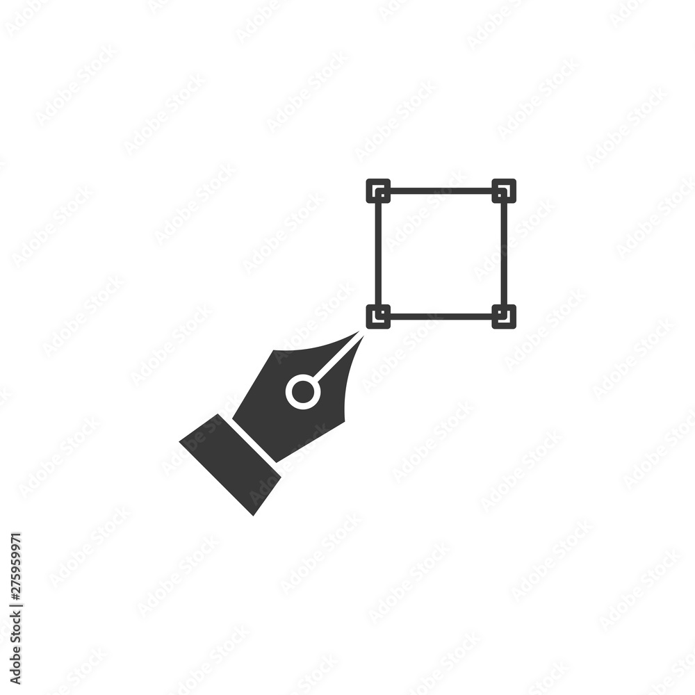 Poster Pen tool cursor icon symbol template black color editable. Simple logo vector illustration for graphic and web design.