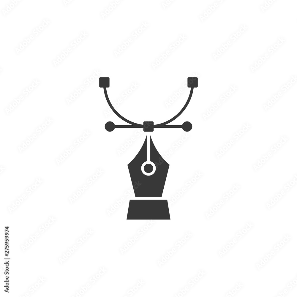 Poster Pen tool cursor icon symbol template black color editable. Simple logo vector illustration for graphic and web design.