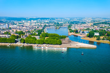 Fototapeta na wymiar Koblenz city skyline in Germany