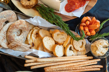 charcuterie bread and rolls