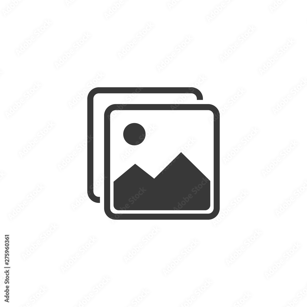 Poster picture icon symbol template black color editable. simple logo vector illustration for graphic and w