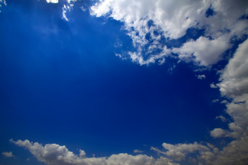blue sky and white clouds