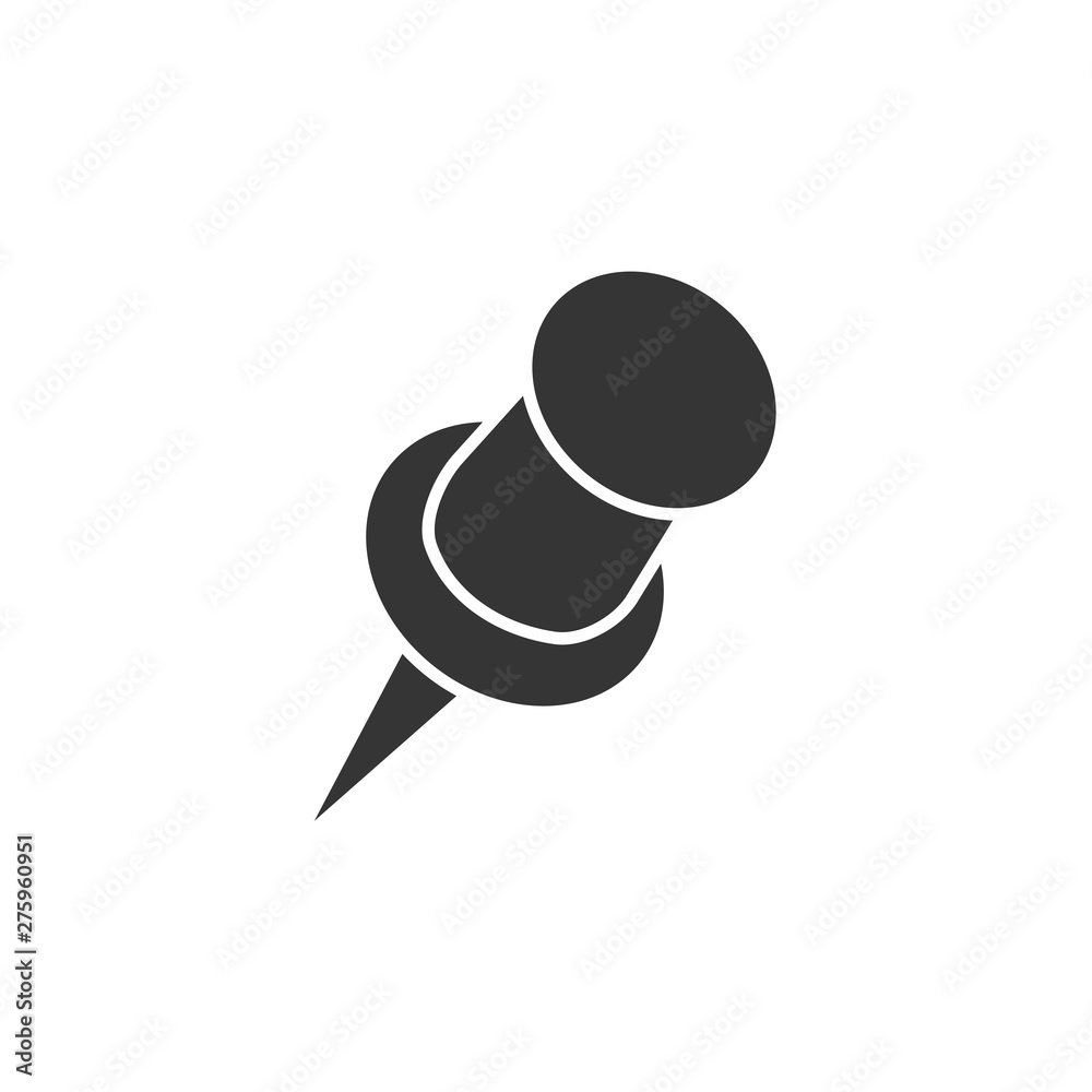 Aufkleber push pin icon symbol template black color editable. simple logo vector illustration for graphic and 