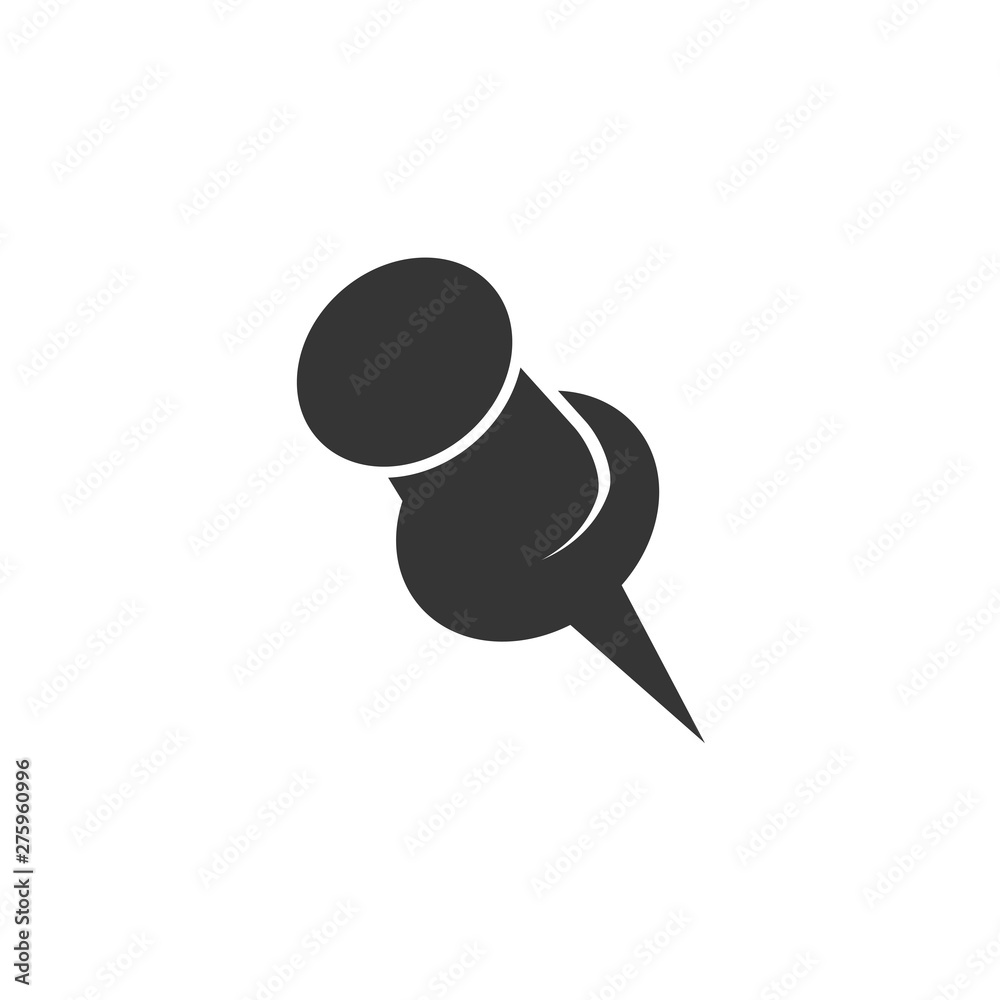 Aufkleber push pin icon symbol template black color editable. simple logo vector illustration for graphic and 