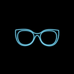 Sunglasses thin line icon, accessory and glasses, eyeglasses sign, vector neon icon