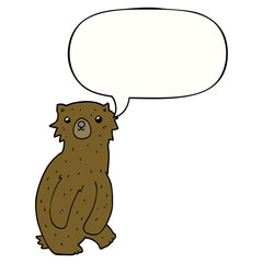cartoon bear and speech bubble