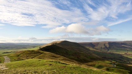 Ridge line from Mam Tor, Peak District UK
