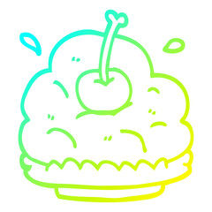 cold gradient line drawing cartoon huge ice cream dessert