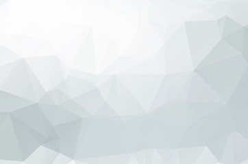 White Grey Low poly crystal background. Polygon design pattern. light Low poly vector illustration, low polygon background.