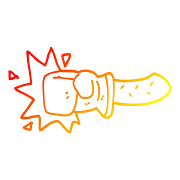 recommend clip art: warm gradient line drawing cartoon punch