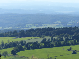 Fototapeta na wymiar Blick vom Hoherodskopf im Vogelsberg bei Schotten
