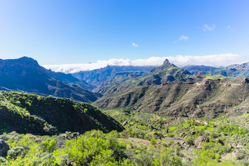 Fototapeta na wymiar view of the mountains at gran canaria 