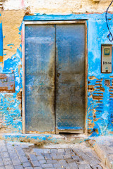 Old doors in old Moroccan city