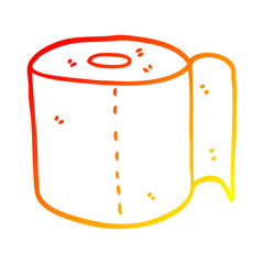 warm gradient line drawing cartoon toilet roll