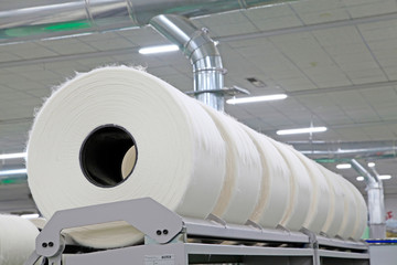 Cotton yarns on the production line
