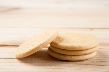 Handmade Cookies on the wooden desk homemade bakery concept