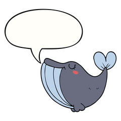 cartoon whale and speech bubble