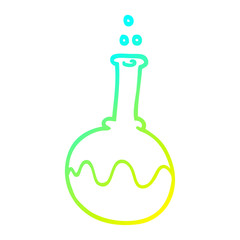 cold gradient line drawing cartoon science tube