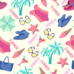 Summer vacation in beach style background