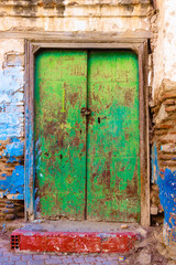 Old doors in old Moroccan city