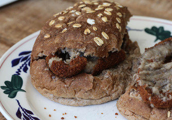 Deep fried Dutch croquette filled with beef, called 