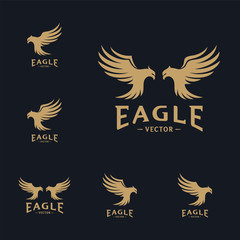 Obraz premium Set of Eagle Logo Design Vector. Eagle Logo Design Concepts Template. Icon Symbol