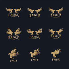 Set of Eagle Logo Design Vector. Eagle Logo Design Concepts Template. Icon Symbol