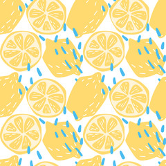 lemons seamless pattern