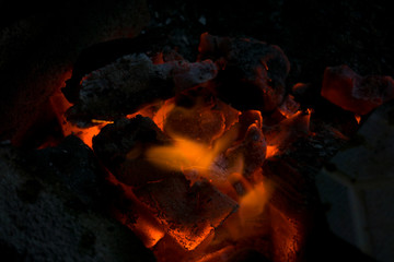 background of the hot charcoal