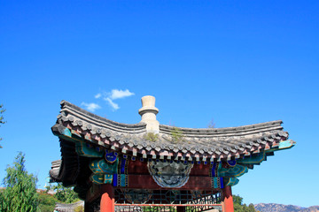 Obraz premium top of the Chinese style pavilion