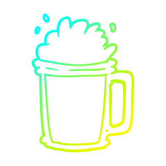 cold gradient line drawing pint of ale