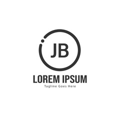 Fototapeta premium Initial JB logo template with modern frame. Minimalist JB letter logo vector illustration
