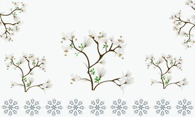 branch with white flowers