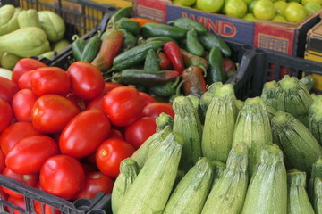 Gemüse auf einem marktstand